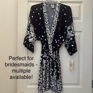 In Bloom by Jonquil Navy Blue Floral Kimono Robe - 3 Available!
